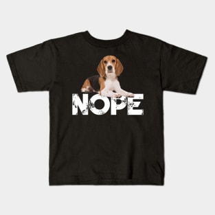 Nope Lazy Beagles Dog Lover Kids T-Shirt